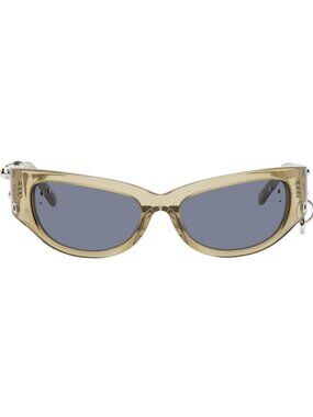 Justine Clenquet SSENSE Exclusive Brown/Tan Clara Sunglasses